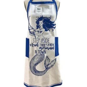 Mermaid Apron Tie-Back Big Front Pocket